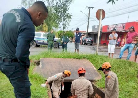 Criança que caiu em bueiro é encontrada sem vida em Chapadão do Sul .