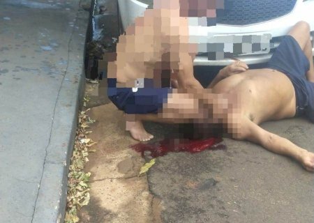 Nova Andradina: Ciclista é socorrido pelo Corpo de Bombeiros após colidir em carro estacionado