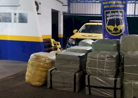 Polícia Militar Rodoviária apreende carga de descaminho, na MS 134, em Batayporã
