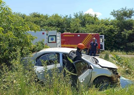 Morador de Nova Andradina sofre acidente de trânsito no município de Anaurilândia