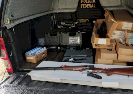 Fatima do Sul - PF combate comércio ilegal de armas de fogo e munições.