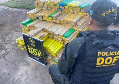Quase uma tonelada de maconha foi apreendida pelo DOF.