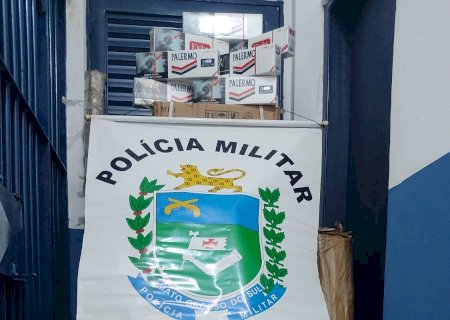 Angélica - Polícia Militar apreende mercadorias de contrabando e descaminho em Ipezal.