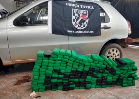 Polícia Militar do 8º BPM prende duas pessoas por tráfico de drogas e 137 quilos de maconha .