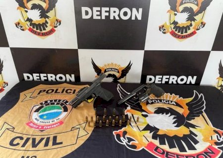 Polícia Civil apreende homem com armas de fogo em borracharia de Dourados