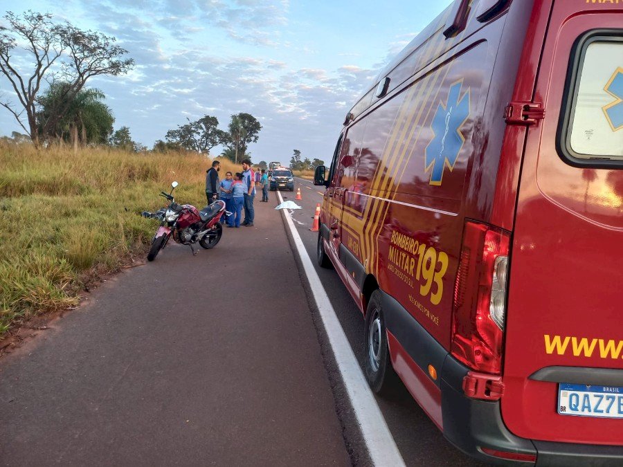 Nova Andradina - Motociclista morre após colidir em animal na pista na região de Nova Casa Verde