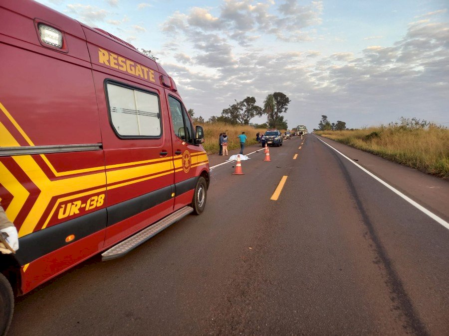 Nova Andradina - Motociclista morre após colidir em animal na pista na região de Nova Casa Verde