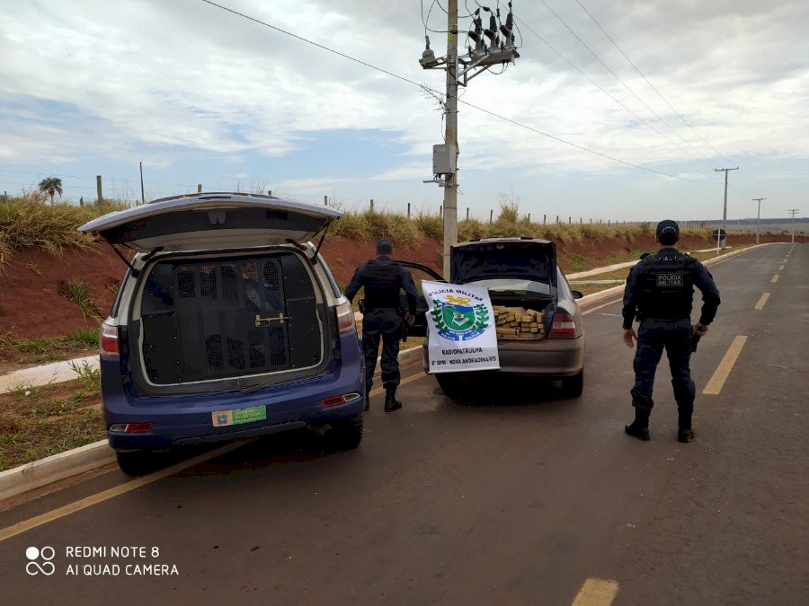 Polícia Militar prende homem transportando 300 quilos de maconha em Nova Andradina.