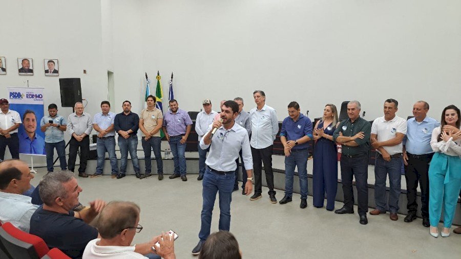 Prefeito de Angélica Edinho Cassuci se filia ao PSDB e partido domina 62% das prefeituras de MS.