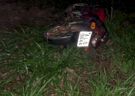 Nova Andradina - Motociclista visível estado de embriaguez sofre queda na MS 473