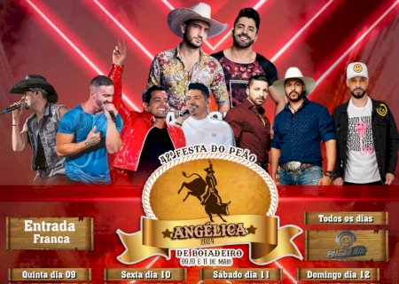 Festa do Peão de Boiadeiro de Angélica será de 09 a 11 de maio, cavalgada será no dia 12