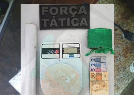 Angélica -Polícia Militar conduz homem para a Delegacia por tráfico de drogas
