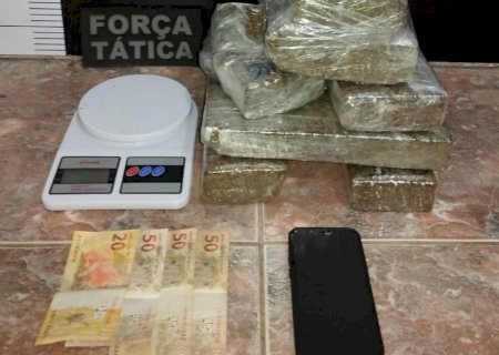 Polícia Militar prende homem por tráfico de drogas e apreende mais de 6 kg de entorpecente em Nova Andradina
