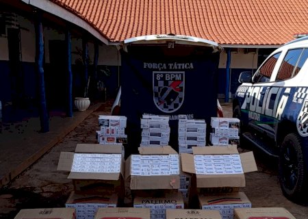 Polícia Militar apreende veículo carregado com cigarros contrabandeados em Batayporã