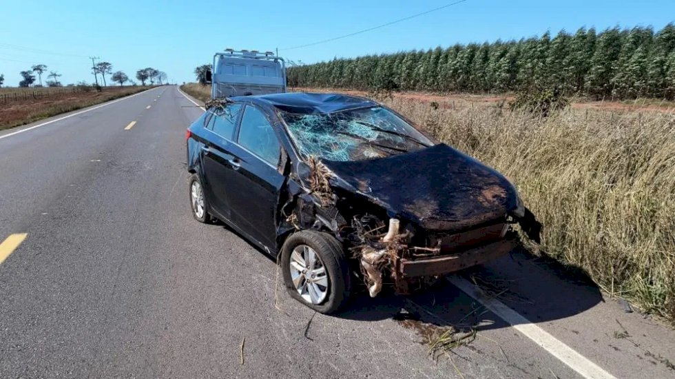 Empresário e esposa são vítimas de acidente na MS-338 entre Bataguassu e Santa Rita do Pardo