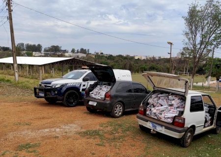 Polícia Militar apreende mais de 20 caixas de cigarros contrabandeados em Nova Andradina