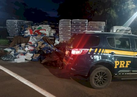 PRF apreende grande quantidade de droga em caminhão na BR - 163