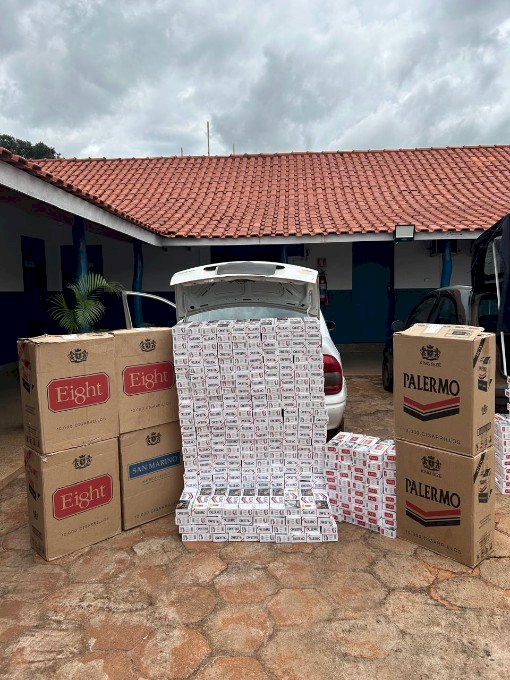 Polícia Militar desarticula comboio com mais de mil pacotes de cigarros contrabandeados em Nova Andradina