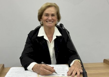 Professora Denir solicita instalação de bancos na praça do Solar do Vale
