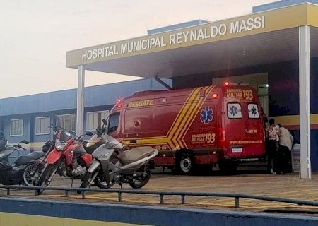Ivinhema - Motociclista fica ferido em acidente na Avenida Brasil