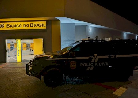 Polícia Civil investiga tentativa de roubo a banco, em Brasilândia