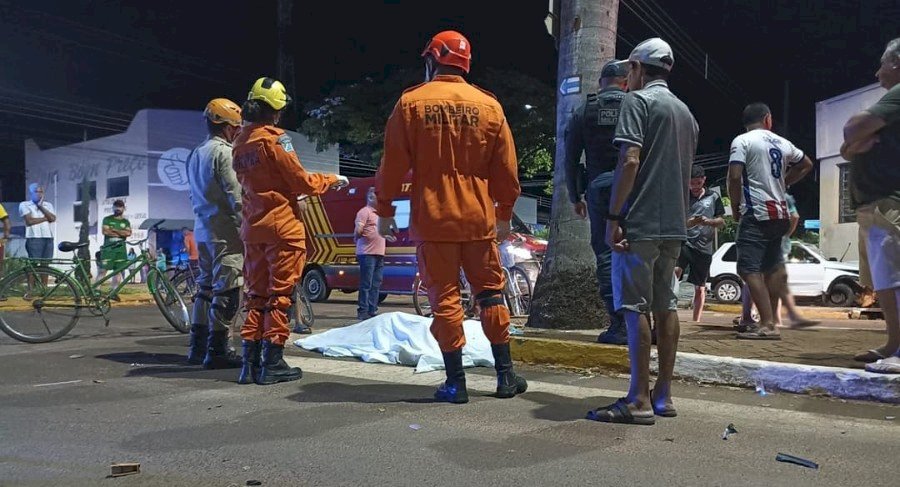 Condutor de Fiat Uno atropela e mata ciclista na região central de Batayporã