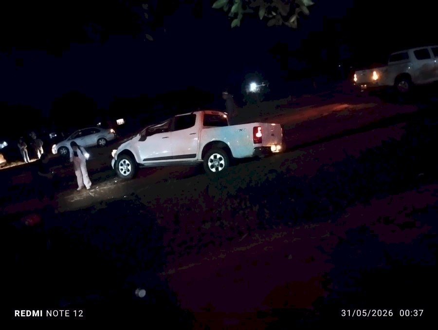 Ivinhema - Motorista fica ferido após capotamento na MS-141, em frente ao Elegance Eventos