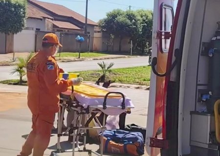 Motociclista fica ferido após queda no bairro Guiray, em Ivinhema