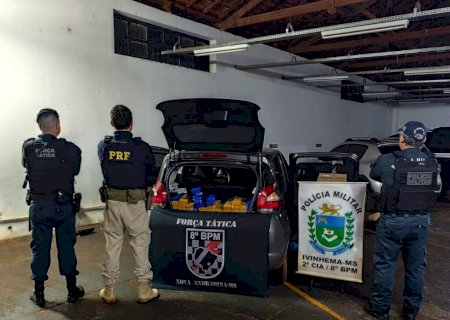 Ivinhema: Ações integradas entre Polícia Militar e PRF apreendem mais de 219 quilos de drogas na região do Vale do Ivinhema