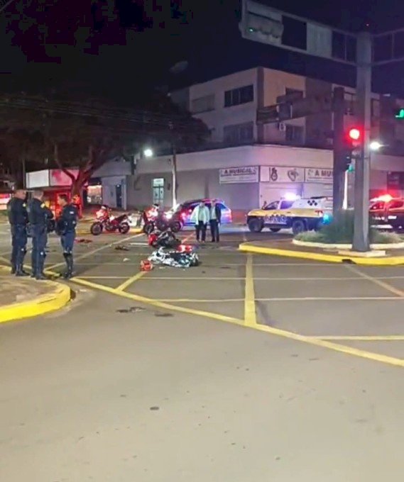 Acidente entre caminhão e moto, deixa uma vítima fatal, em Dourados