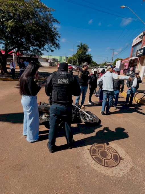 Angélica - Motociclista fica ferido em acidente e motorista foge sem prestar socorro