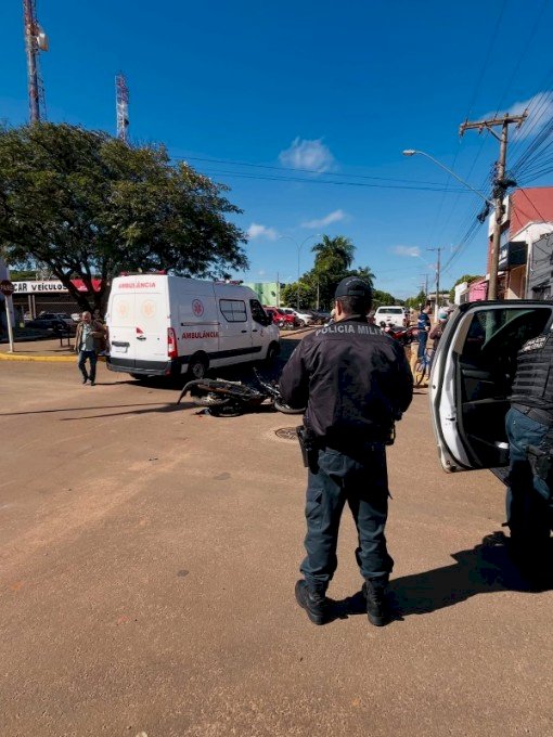 Angélica - Motociclista fica ferido em acidente e motorista foge sem prestar socorro