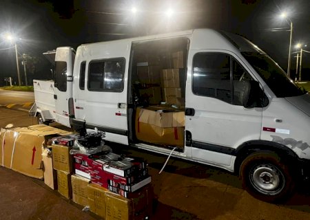 PMR apreende mercadorias avaliadas em mais de R$ 166 mil reais em uma Van na MS-164