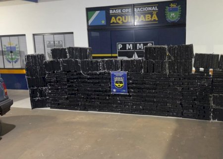 PM apreende mais de 1,1 tonelada de maconha na MS-384 e causa prejuízo de R$ 2,27 milhões ao crime
